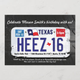 Pojkys sextonde Texas licensinbjudan Inbjudningar