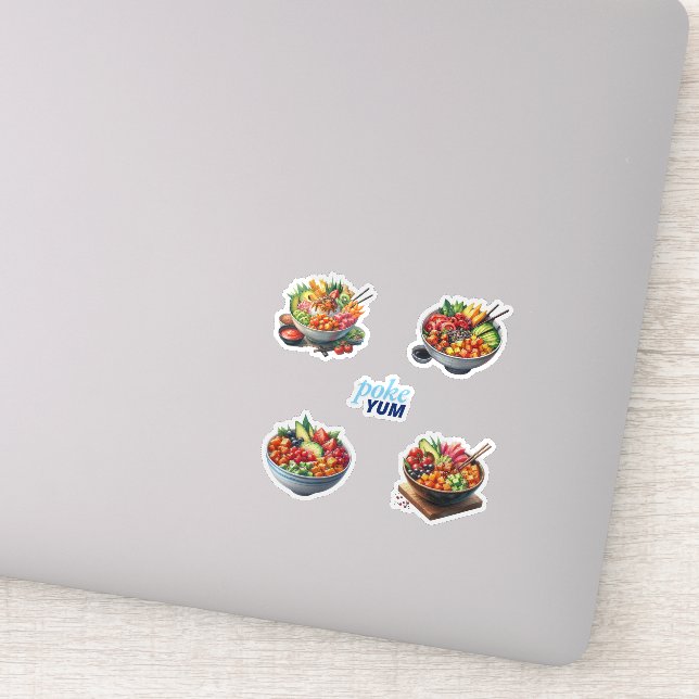 Poke Bowls Klistermärken (Detalj)