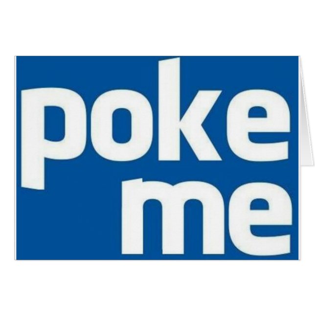 Poke Me Hälsningskort (Framsidan Horizontal)