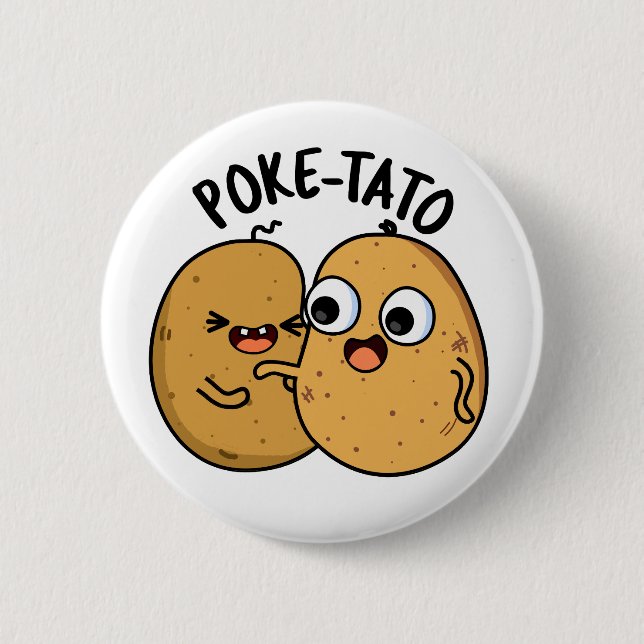 Poke-tato Funny Potato Pun Knapp (Framsida)