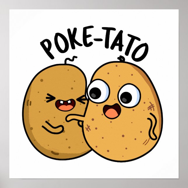 Poke-tato Funny Potato Pun Poster (Framsidan)