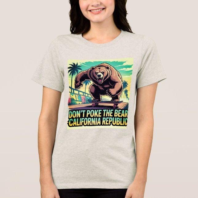 Poke the Bear - California Republic Women's T Shirt (Framsida)