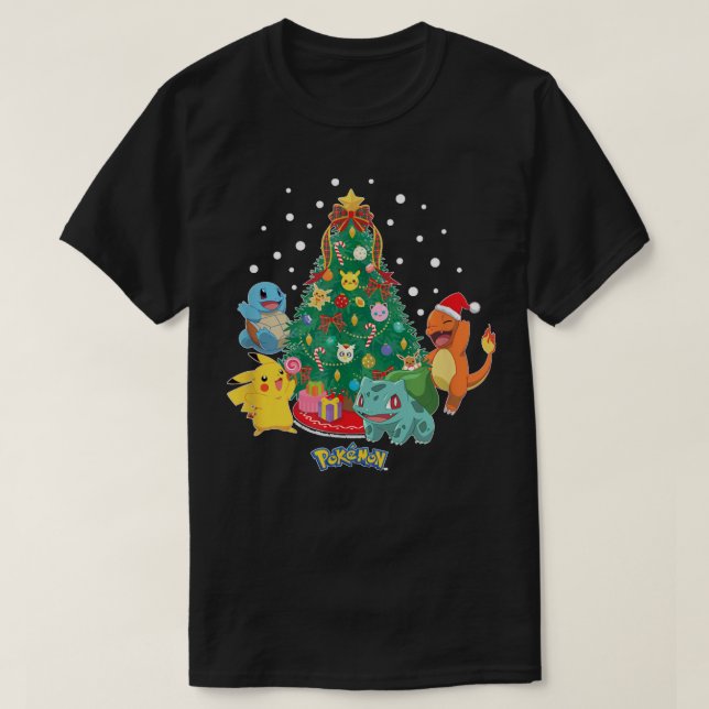 Pokémon Chrismas Pokémon Chrismas ree T Shirt (Design framsida)