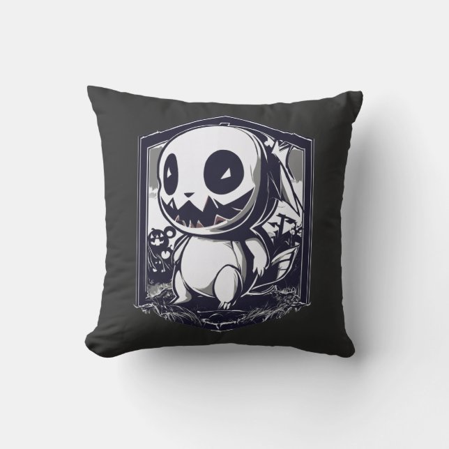 Pokémon Halloween  Blanco y Negro Kudde (Framsida)