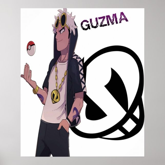 Pokémon Sol Måne Guzma Poster (Framsidan)