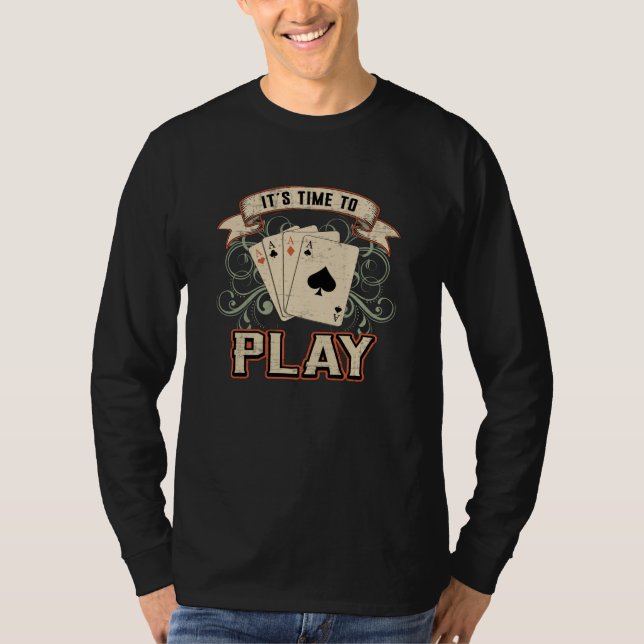 Poker Ace Casino Game Gift för kortuppspelning T Shirt (Framsida)