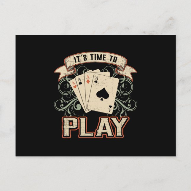 Poker Ace Casino Game Gift för kortuppspelning Vykort (Framsida)