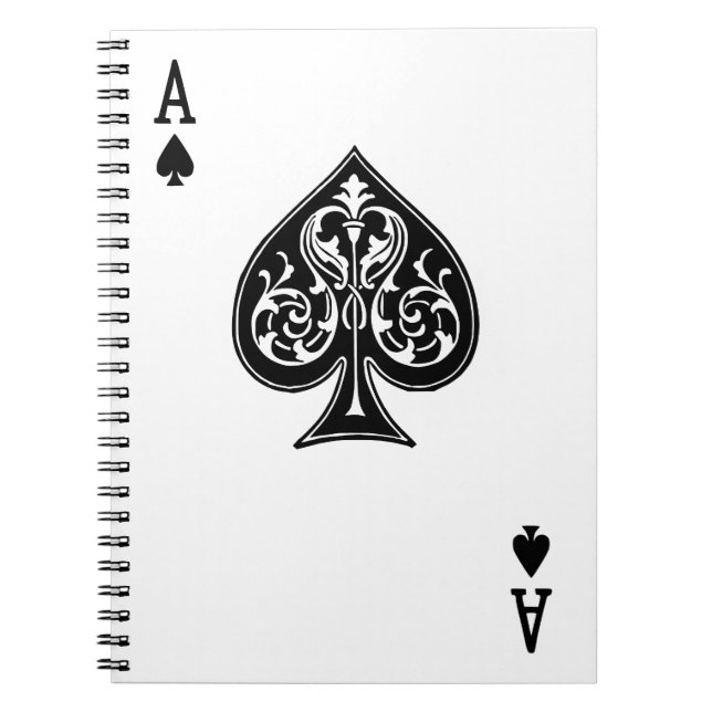 Poker Ace-kort Anteckningsbok (Framsidan)