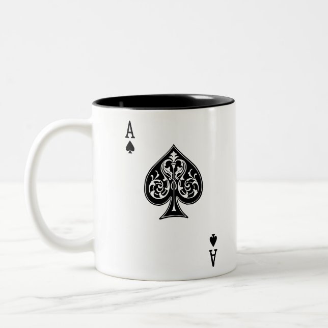 Poker Ace-kort Två-Tonad Mugg (Vänster)