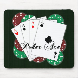 Poker Ace-uppspelningskort för musknapp Musmatta