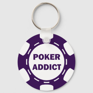 POKER ADDICT POKER CHIP NYCKELRING