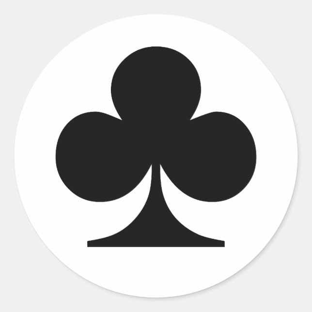 Poker Addict Runt Klistermärke (Framsida)