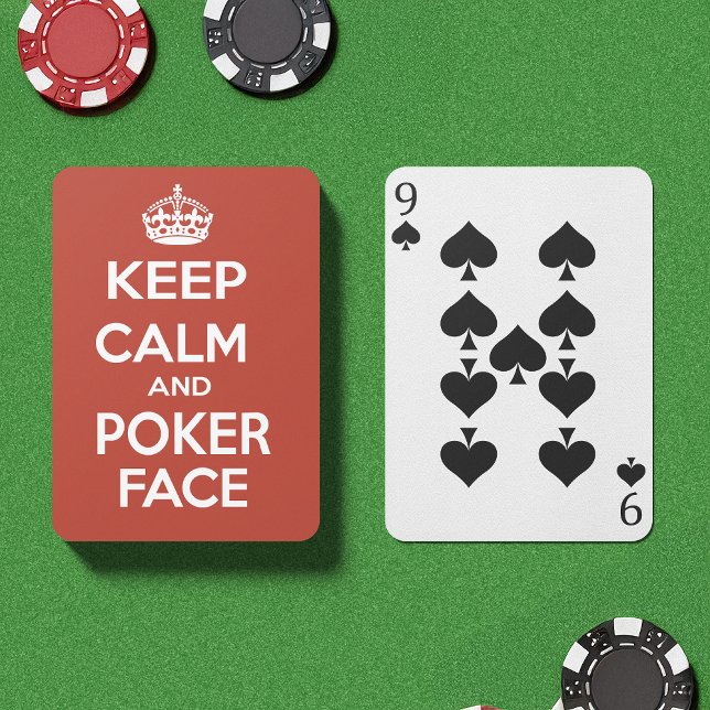 Poker Ansikte Casinokort ( Featuring a bit of word play on the phrase "Keep Calm and Carry On". Perfect for your poker nights!)
