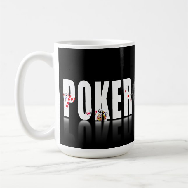 Poker Ansikte med tom ansikte Kaffemugg (Vänster)