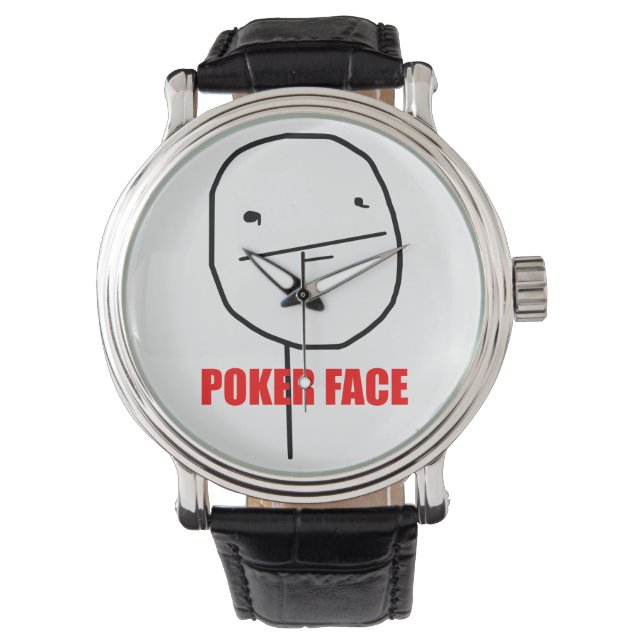 Poker Ansikte Meme Armbandsur (Framsida)