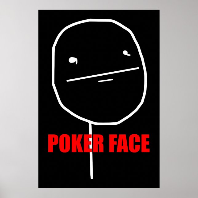 Poker Ansikte Meme Poster (Framsidan)
