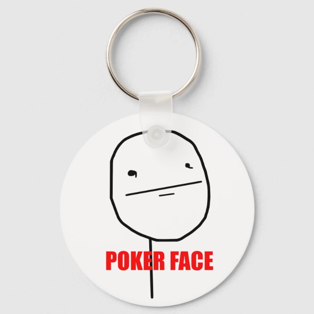 Poker Ansikte - Nyckelkedja Nyckelring (Framsida)