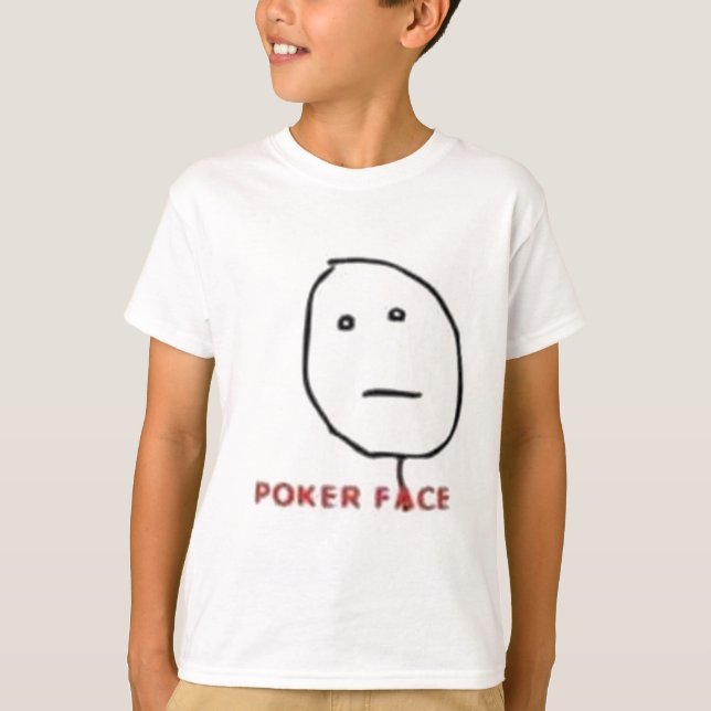 Poker Ansikte Rage Tecknad T-shirt (Framsida)