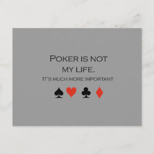 Poker är inte mitt liv T-shirt Vykort