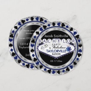 Poker Bachelor Party-inbjudan - DIY City & State Inbjudningar