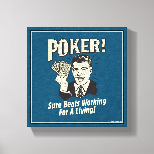 Poker: Beatrar som arbetar för ett liv Canvastryck (Framsida)