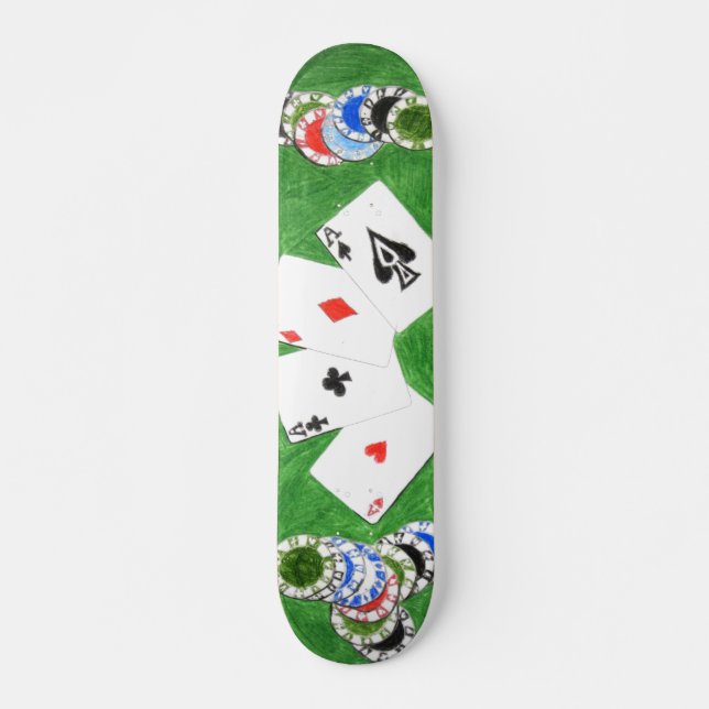 Poker Board, by DJ Skateboard Bräda 19,5 Cm (Framsida)