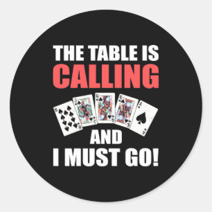 Poker Bord ringer Runt Klistermärke