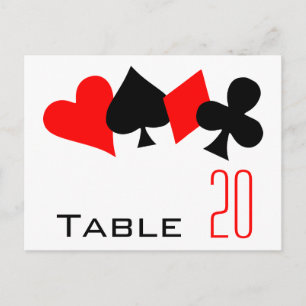 Poker-Bordsnumrets vykort