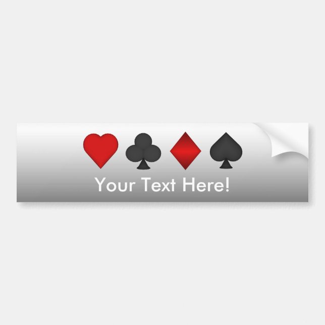 Poker: Card Kostym: Bumper-etikett: Svart Jack Bildekal (Framsidan)