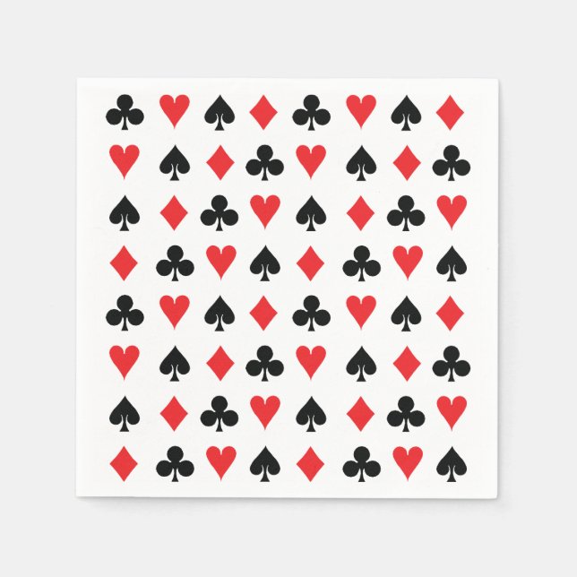 Poker Card Kostym Pappersservett (Framsidan)