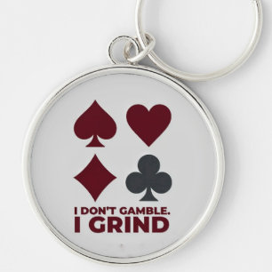 "Poker Card Symbols Nyckelring – Stylish Spades, H
