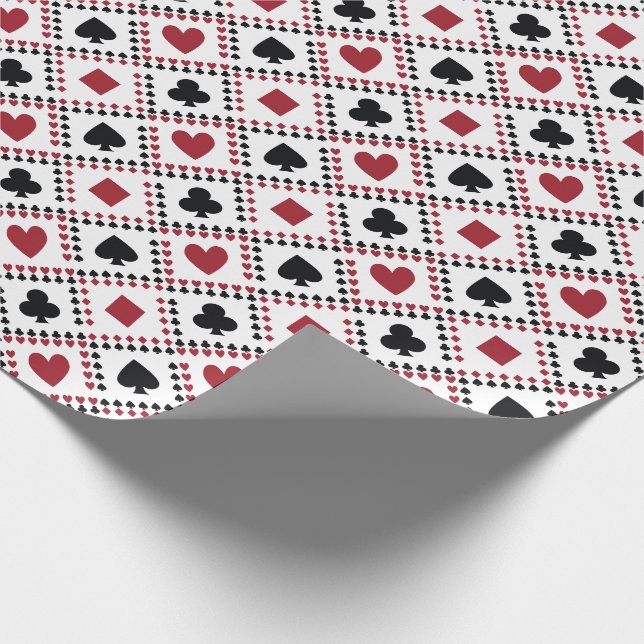 Poker Card Theme Wrapping Paper Presentpapper (Hörn)