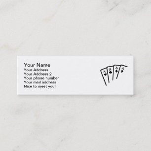 Poker Cards ess Mini Visitkort