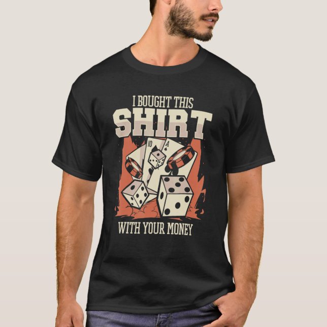 Poker Casino Texas Hold'em Poker Player T Shirt (Framsida)