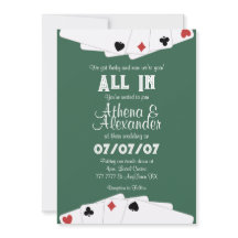Poker/Casino Themed Wedding-inbjudan