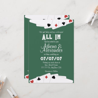 Poker/Casino Themed Wedding-inbjudan Inbjudningar