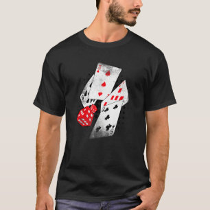Poker Casino-uppspelningskort Dice 8375 BETS Winne T Shirt