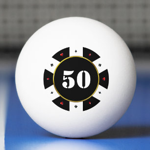 Poker Chip 50:e Födelsedagsfesten Pingisboll