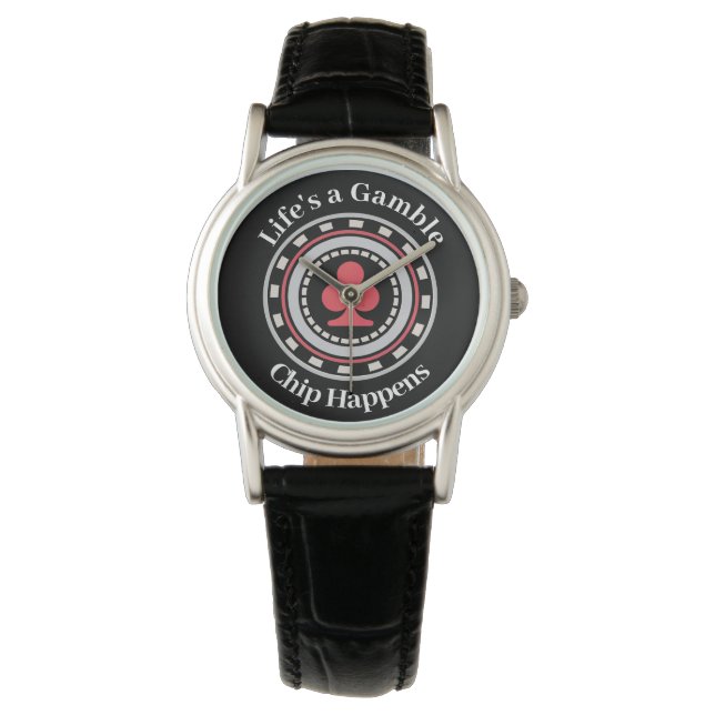 Poker Chip Armbandsur (Framsida)