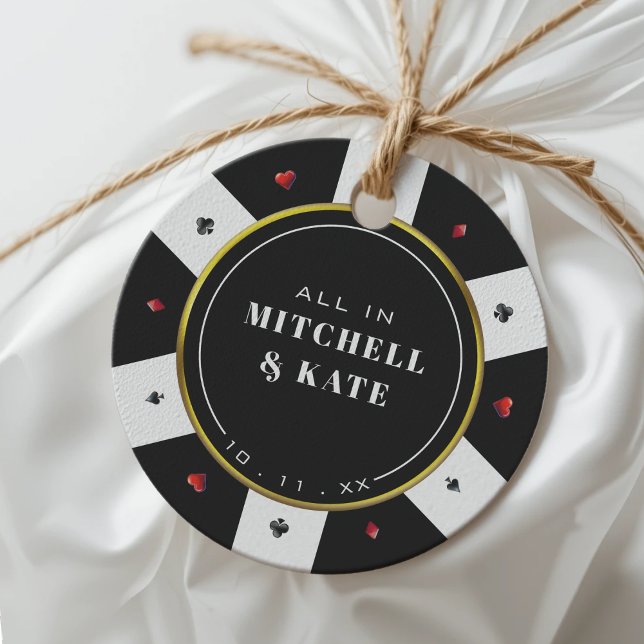 Poker Chip Bröllop Gåvor Etiketter (Poker Chip Wedding Favor Tags
)