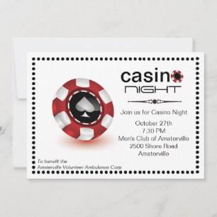 Poker Chip Casino Party-inbjudan Inbjudningar