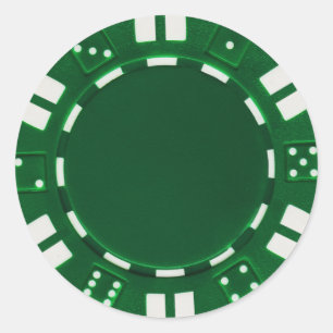 poker chip-dekal runt klistermärke