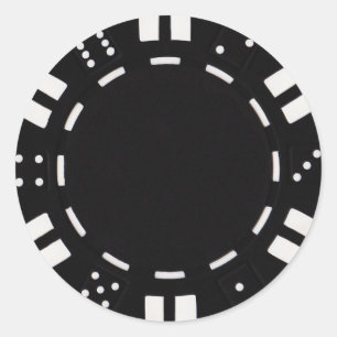poker chip-dekal runt klistermärke