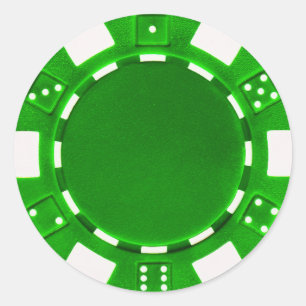 poker chip-dekal runt klistermärke
