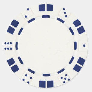 poker chip-dekal runt klistermärke