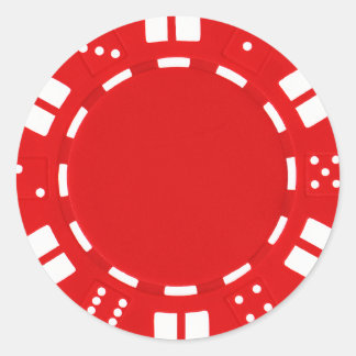 poker chip-dekal runt klistermärke