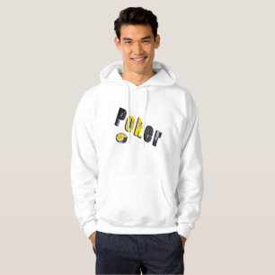 Poker Chip Dimensional Logotyp, Manar White Hoodie