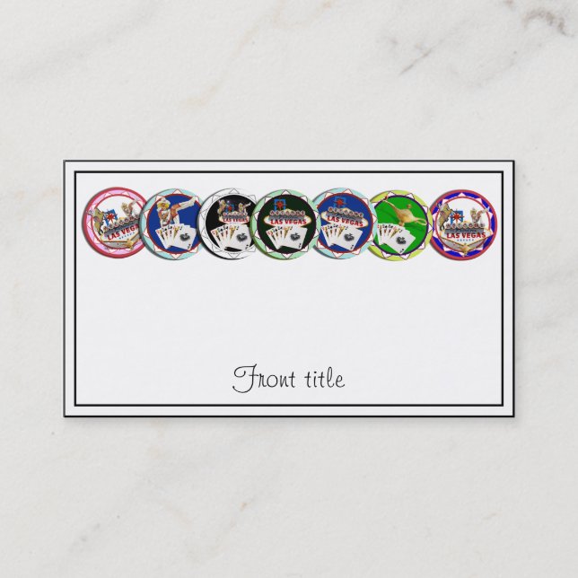 Poker Chip Galore Visitkort (Framsida)