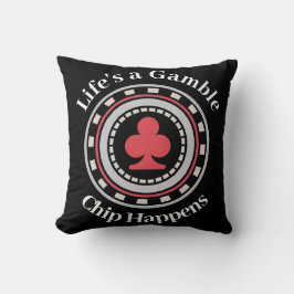 Poker Chip Kudde