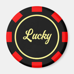 Poker chip-kylskåp magnet